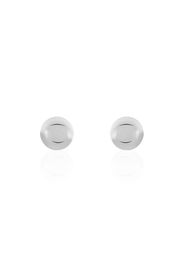 Orecchini pallina 4 mm a lobo in argento 925 rodiato per Donna