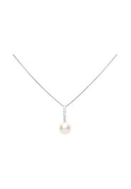 Girocollo in oro bianco, perle e diamanti 0,05 ct per Donna