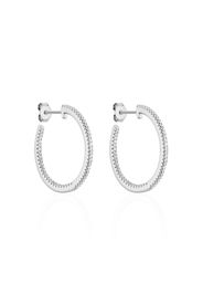 Orecchini cerchio in argento 925 bicolore per Donna