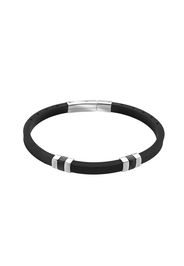 Bracciale in acciaio bicolore e silicone per Uomo