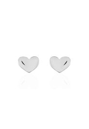 Orecchini cuore in argento 925 rodiato per Donna