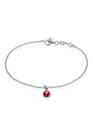 Bracciale coccinella in argento 925 e smalto per Bimbi