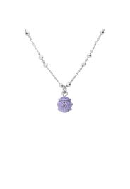 Collana in argento con ciondolo coccinella viola per Bambini