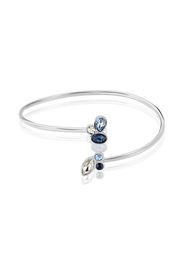 Bangle in metallo rodiato e pietre colore blu per Donna