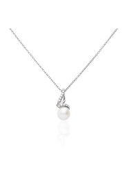 Collana in argento 925, perle e zirconi per Donna