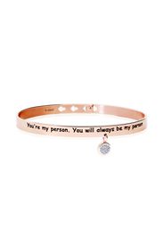 Bangle acciaio 'You're my person. You will always be my person' per Donna