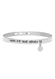 Bangle âNon c'Ã¨ due senza teâ in acciaio rodiato e strass per Donna