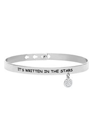 Bangle âIt's written in the starsâ in acciaio rodiato per Donna