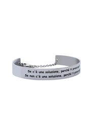 Bangle âSe c'Ã¨ una soluzione, perchÃ¨ ti preoccupi? Se non c'Ã¨ una soluzione, perchÃ¨ ti preoccupi?â in acciaio rodiato per Donna