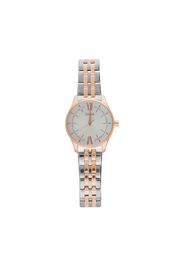 Notting hill 3h orologio in acciaio bicolore con quadrante bianco e bracciale silver e rose gold per Donna