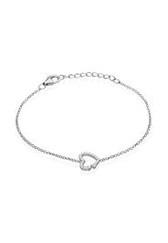 Bracciale cuore in argento 925 e zirconi per Donna