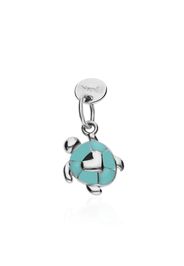 Charm tartaruga in argento rodiato e smalto per Donna