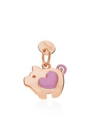 Charm maialino in argento rosato e smalto per Donna