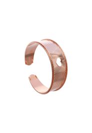 Bracciale bangle cuore in bronzo rosato per Donna