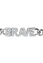 Bracciale a maglie larghe in acciaio Brave con strass per Donna