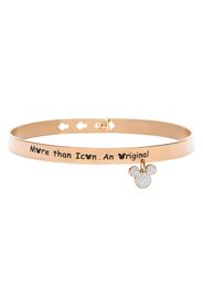 Bangle 'More than an icon, an original!' in acciaio rosato con Topolino con strass per Donna