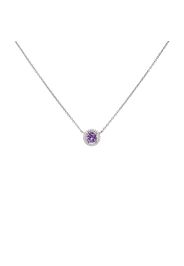 Girocollo in argento con zircone viola e zirconi bianchi per Donna