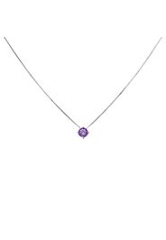 Girocollo in argento con zircone viola per Donna