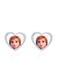 Orecchini cuore Anna in argento e glitter per Bimbi