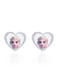 Orecchini cuore Elsa in argento e glitter per Bimbi