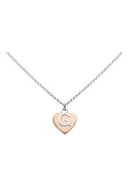 Collana Silver Collection Argento Bicolore Cuore e Lettera G per Donna