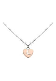 Collana Silver Collection Argento Bicolore Cuore e Lettera L per Donna