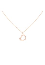 Collana in ottone oro rosa con pendente cuore glitter per Donna