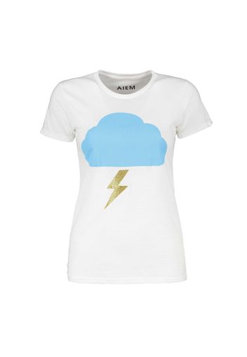 T Shirt Nuvola Fulmine Donna