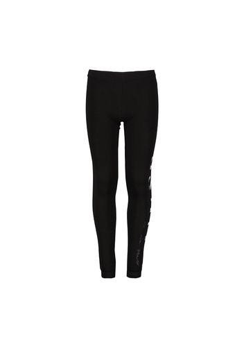 Leggings Scritta Brillantini Bambina