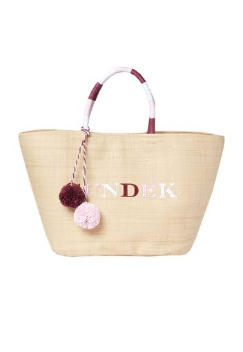 Borsa Mare Paglia Logo Donna