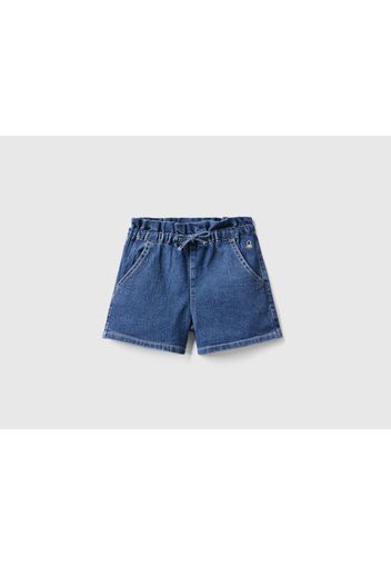 Shorts Paperbag In Denim "eco-recycle"