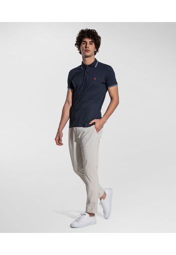 Polo a maniche corte in cotone stretch