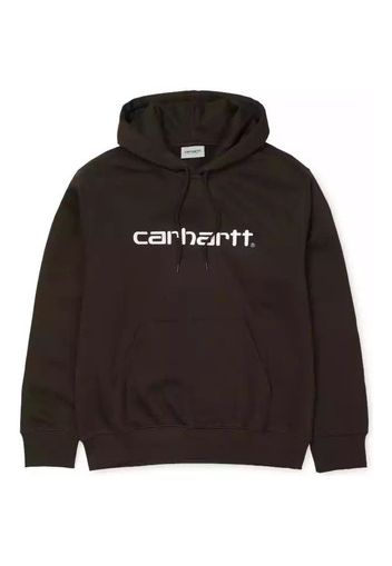 - Felpa Hooded Carhartt Sweatshirt - Tobacco/White