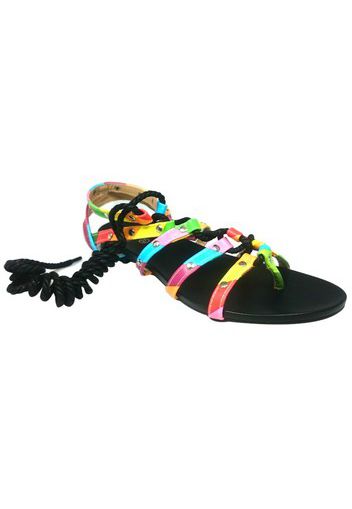 Spartiates Brides Multicolor Barbie Noir