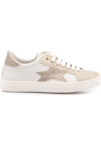 Sneakers Bambina Pelle Bianco-Oro 3744
