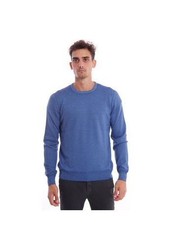 MAGLIONE GIROCOLLO IN LANA MERINOS AZZURRO