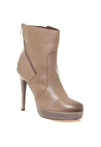 Bottines en cuir Gicanda taupe