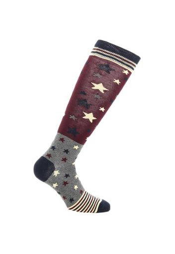 STAR USA STRIPE Calze Uomo Bordeaux