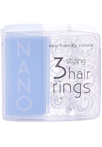 Nano Crystal Clear Hair Rings  3 uds