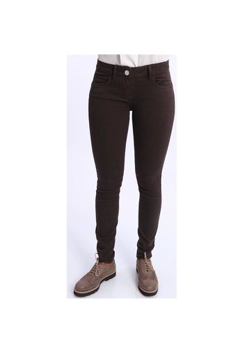 PANTALONI SLIM MARRONI