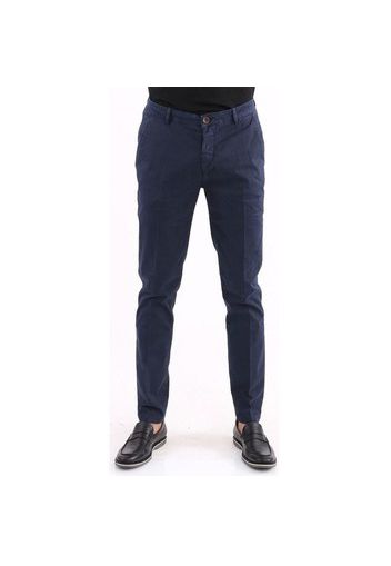 PANTALONE  IN RASO DI COTONE BLU