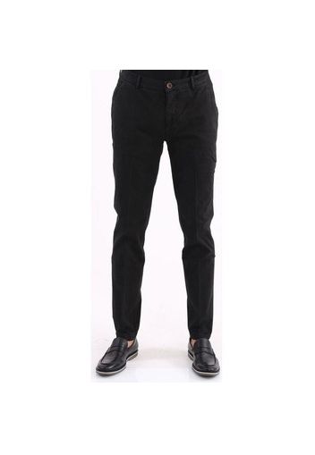 PANTALONE  IN RASO DI COTONE NERO