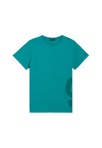 T-shirt da uomo con maxi logo in tono colore sul fianco