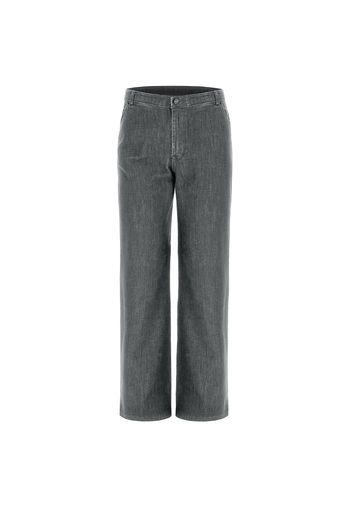 Jeans vita regular e gamba ampia con cuciture centro gamba