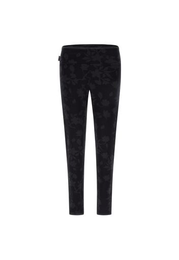 Leggings in felpa con stampa floreale in tono