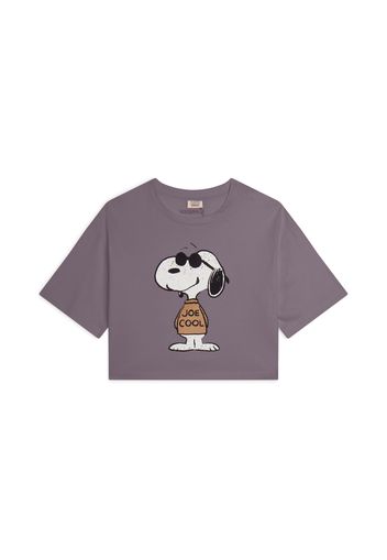 T-shirt corta comfort fit con grande stampa Snoopy