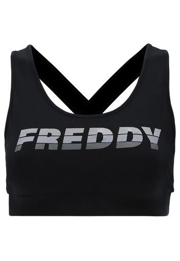 Reggiseno sportivo con stampa FREDDY e spalline incrociate