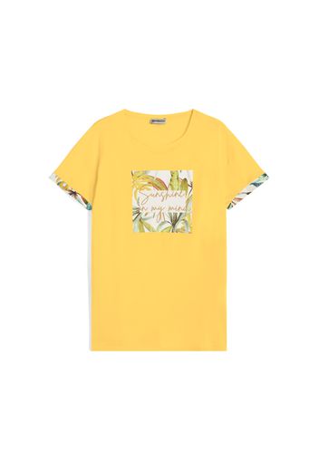 T-shirt da donna in jersey modal con grafiche tropical