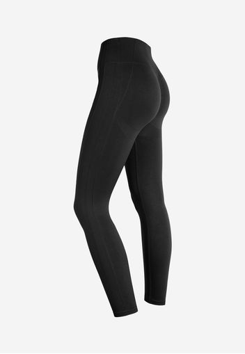 Leggings seamless vita alta 7/8 con dettagli in costina