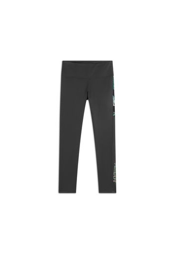 Leggings 7/8 vita alta in tessuto tecnico con banda floreale